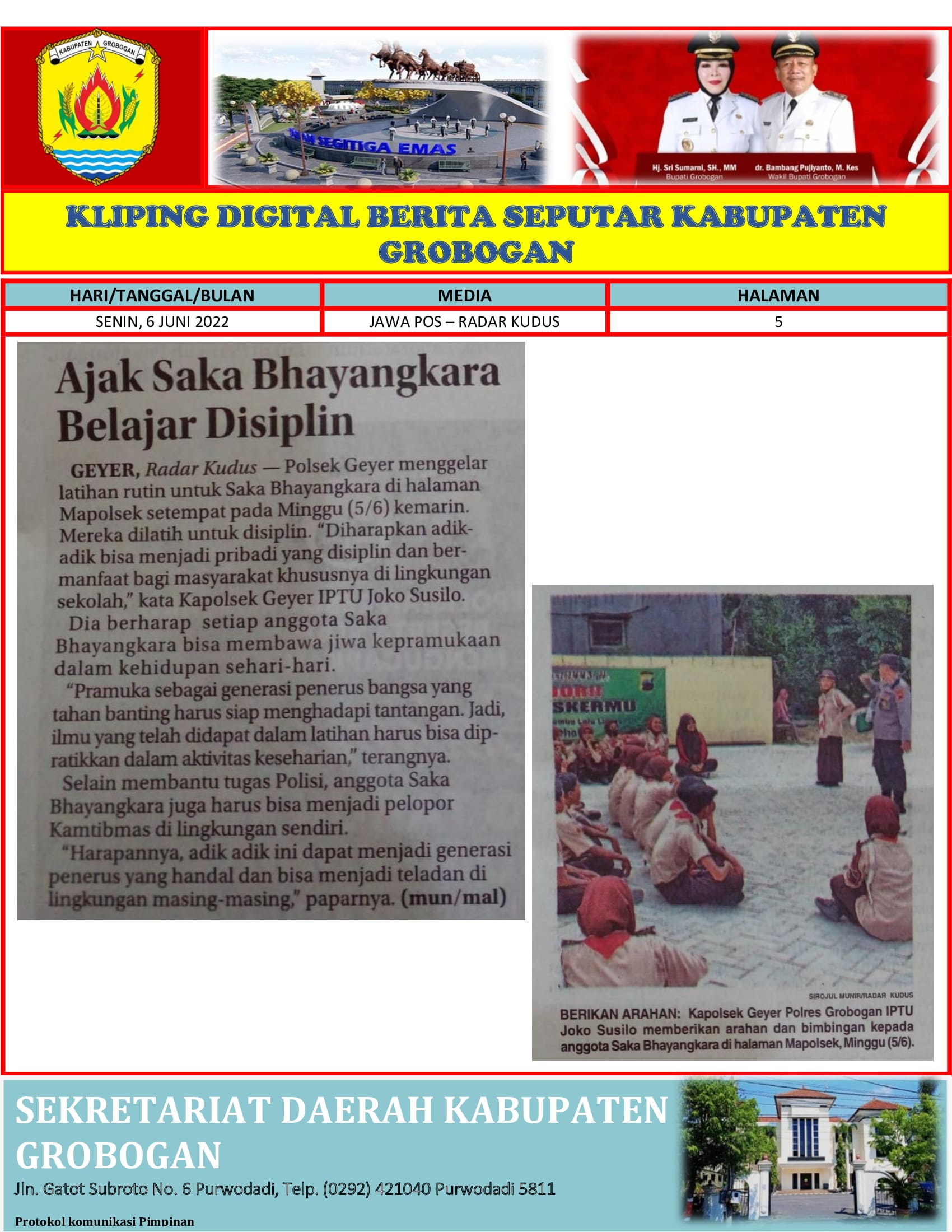 Ajak Saka Bhayangkara Belajar Disiplin Radar Kudus 6062022
