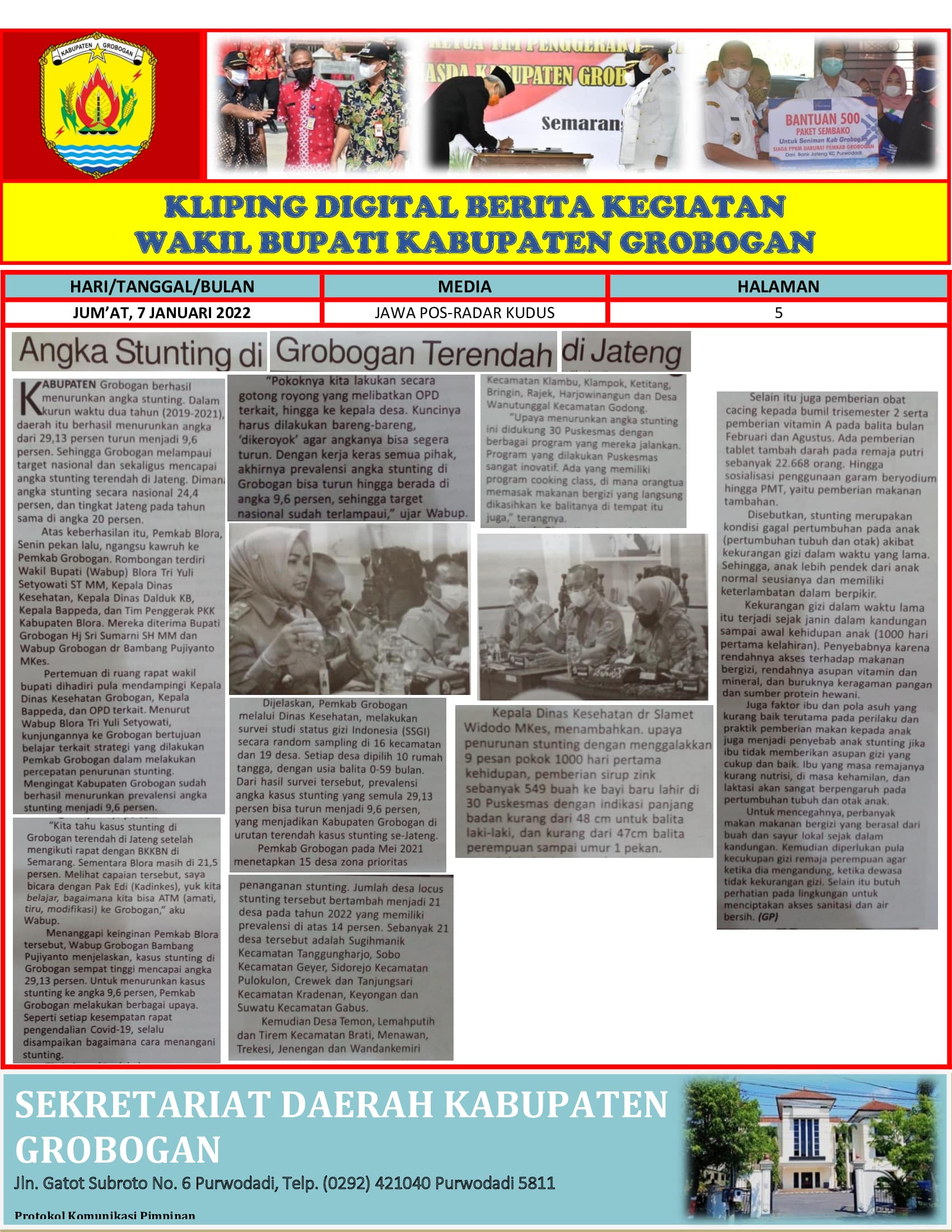 Angka Stunting di Grobongan Terendah di Jateng GroboganPos 7042022