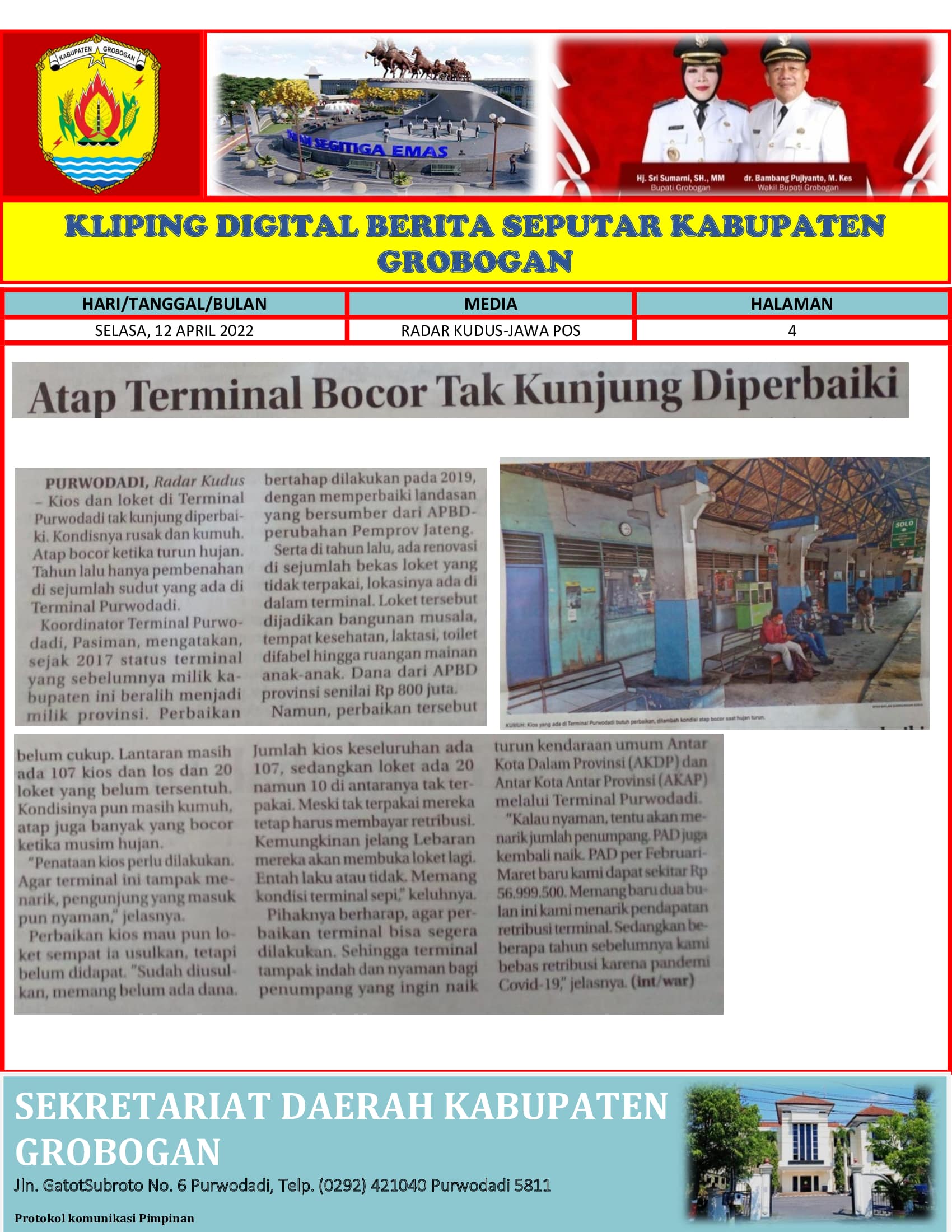 Atap Terminal Bocor Tak Kunjung Diperbaiki Radar Kudus 12042022 min