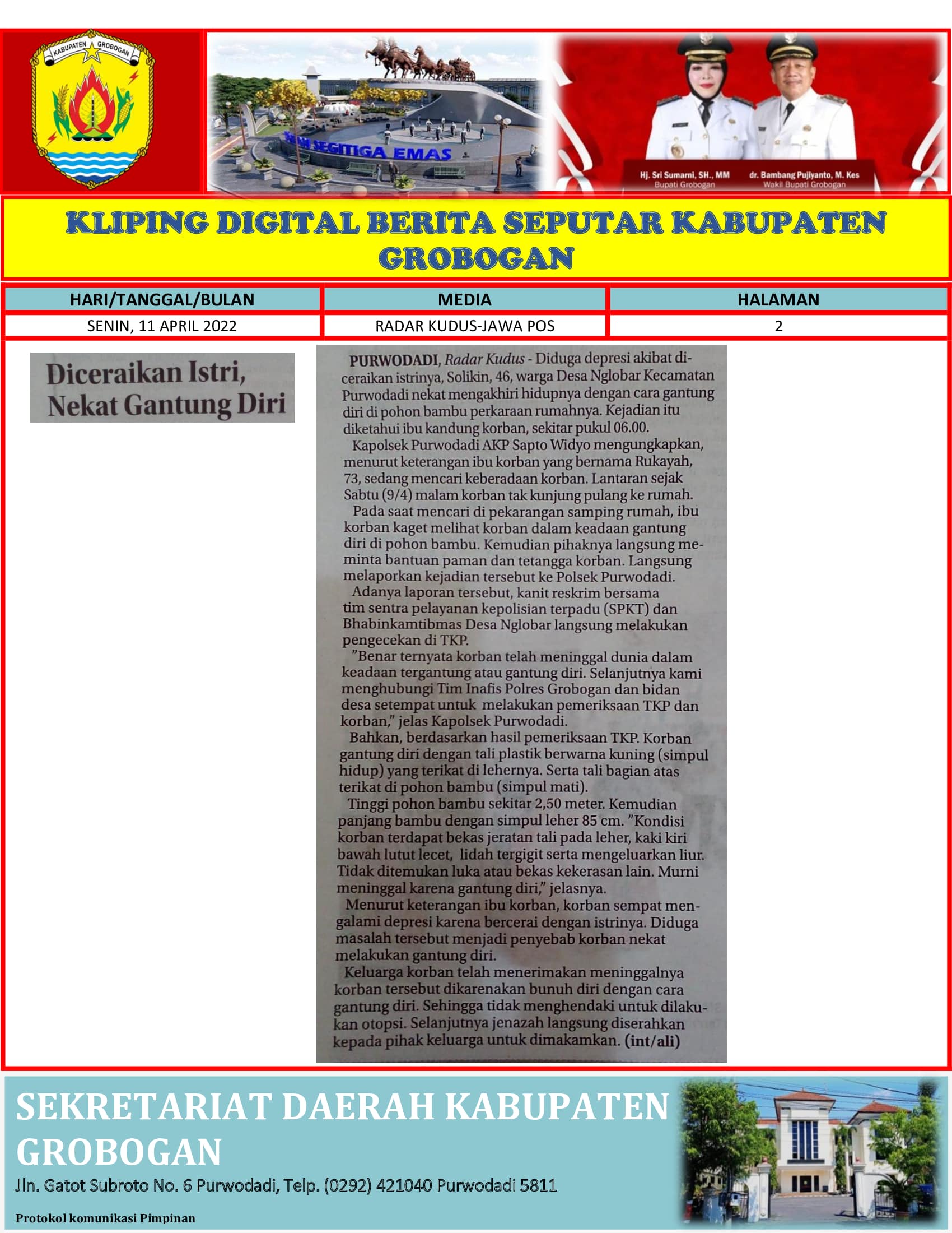 Diceraikan Istri Nekat Gantung Diri Radar Kudus 11042022 min