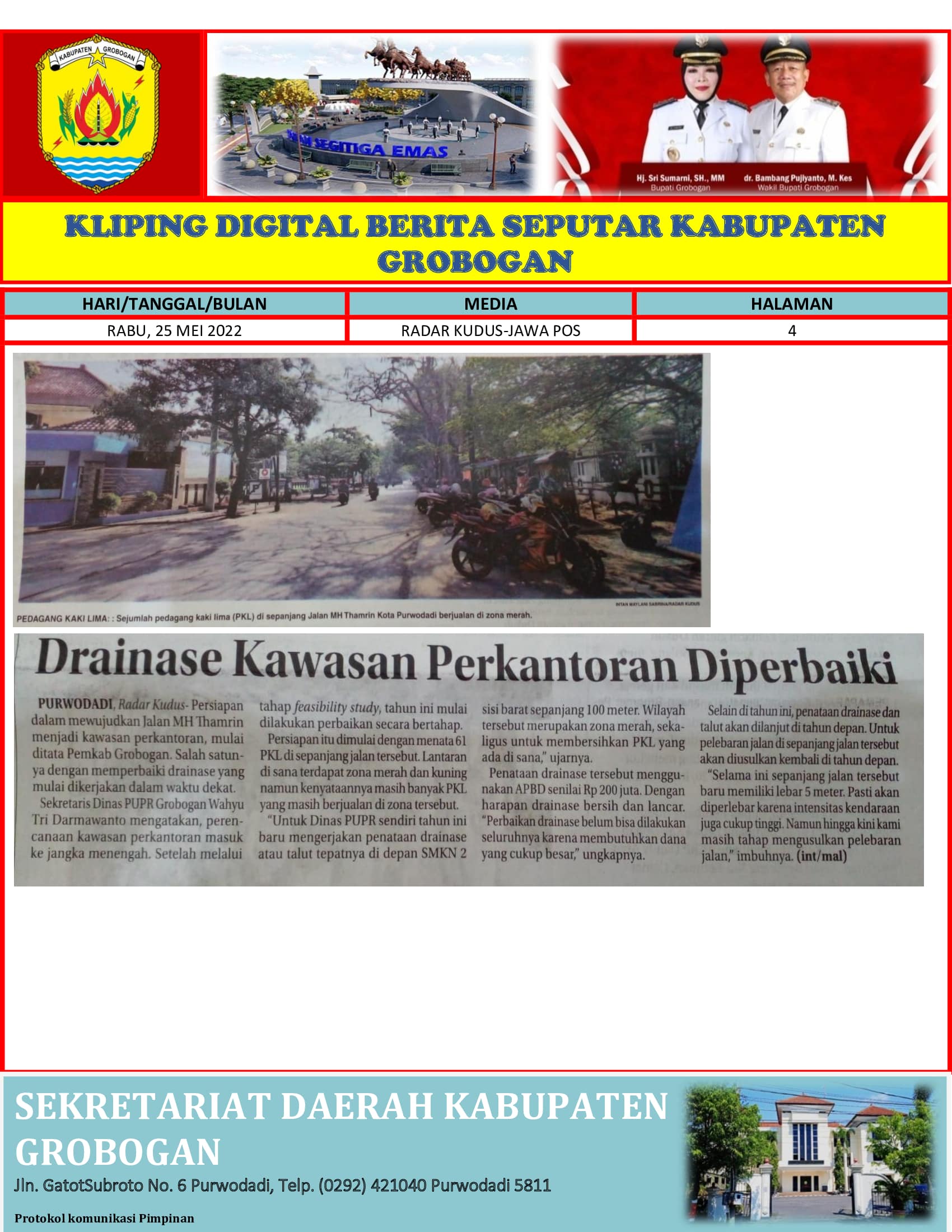 Drainase Kawasan Perkantoran Diperbaiki Radar Kudus 25052022 min