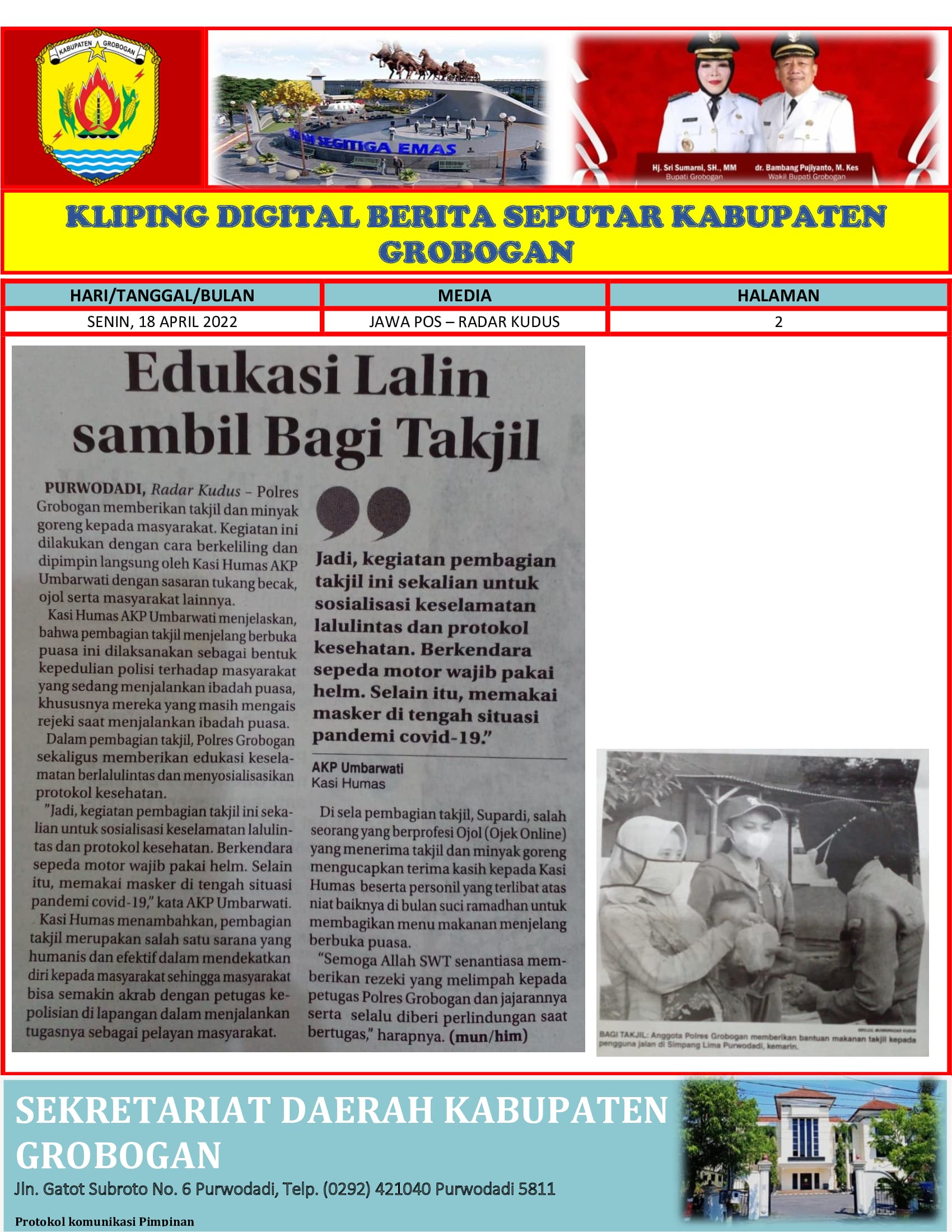 Edukasi Lalin Sambil Bagi Takjil Radar Kudus 18042022 min