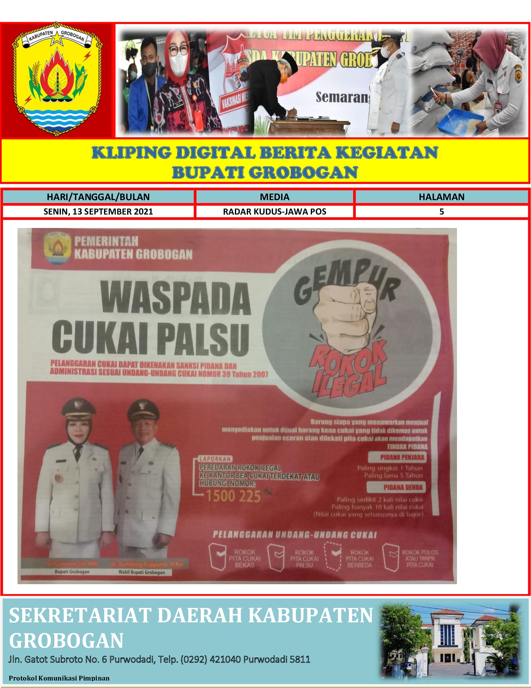Waspada Cukai Palsu Radar Kudus 13.09.2021