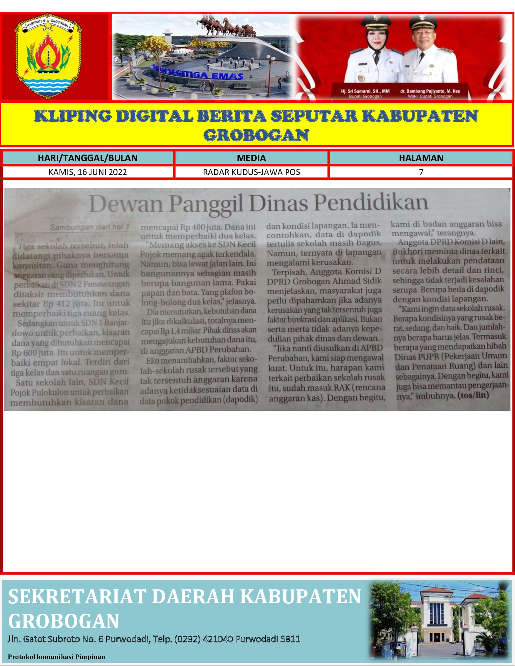 Lanjutan Dewan Panggil Dinas Pendidikan Radar Kudus 16062022