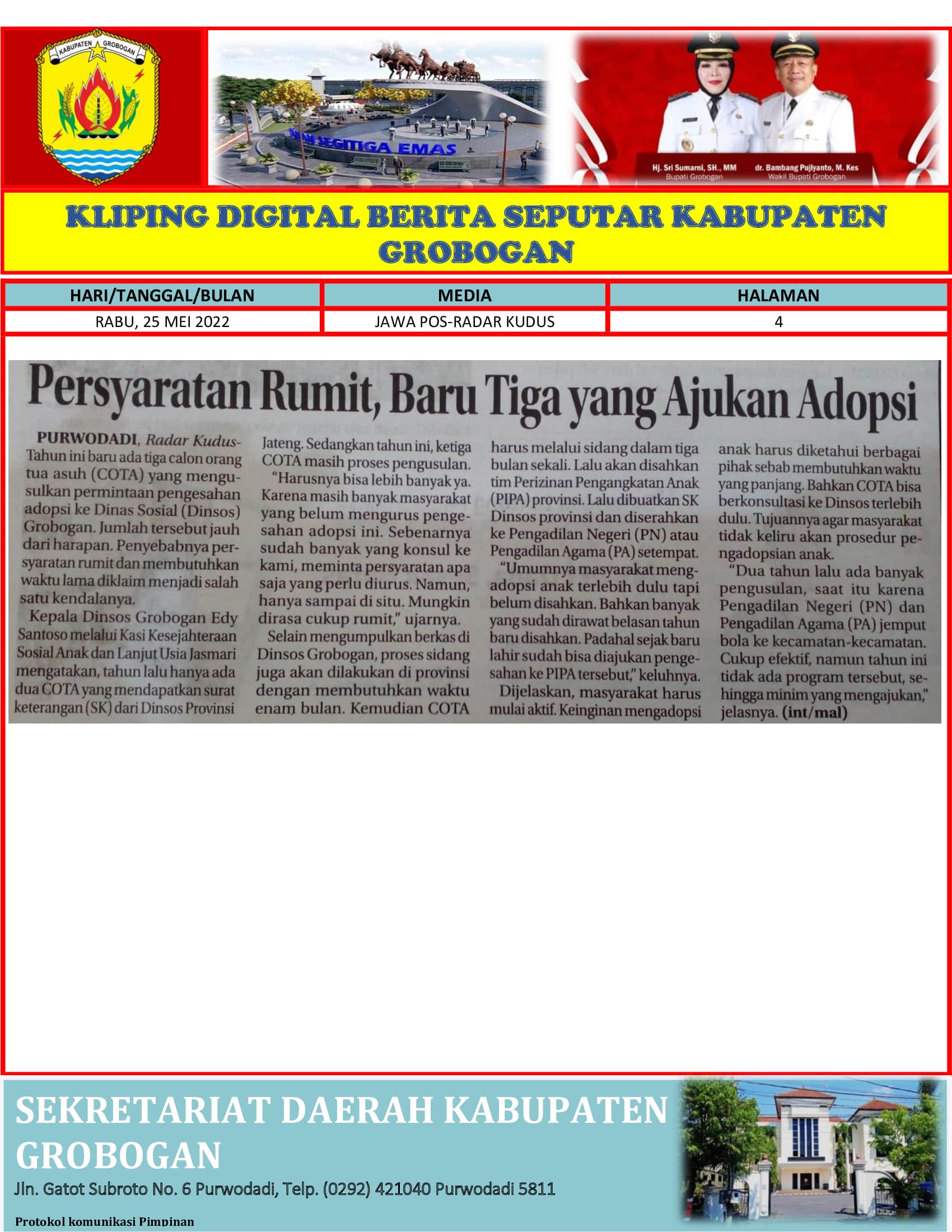 Persyaratan Rumit Batu Tiga yang Ajukan Adopsi Radar Kudus 25052022 min