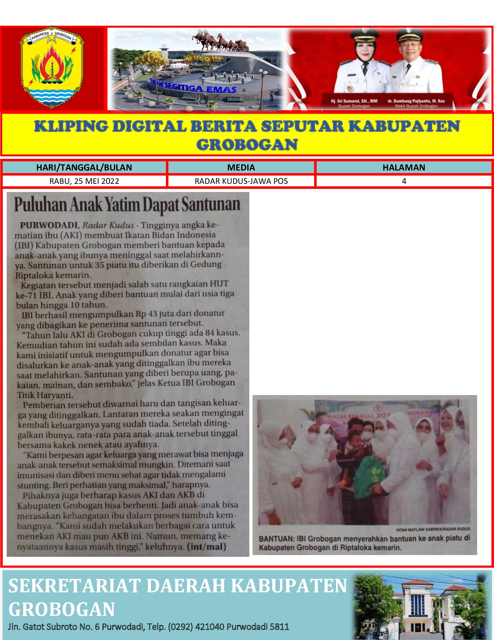 Puluhan Anak Yatim Dapat Santunan Radar Kudus 25052022 min