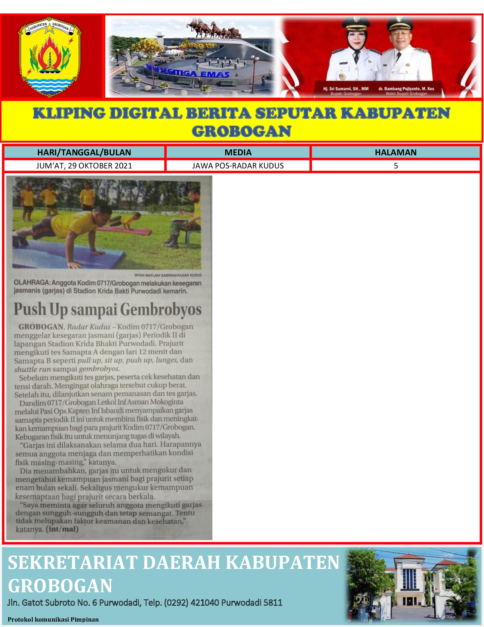 Push Up Sampai Gembrobyos Radar Kudus 29.10.2021