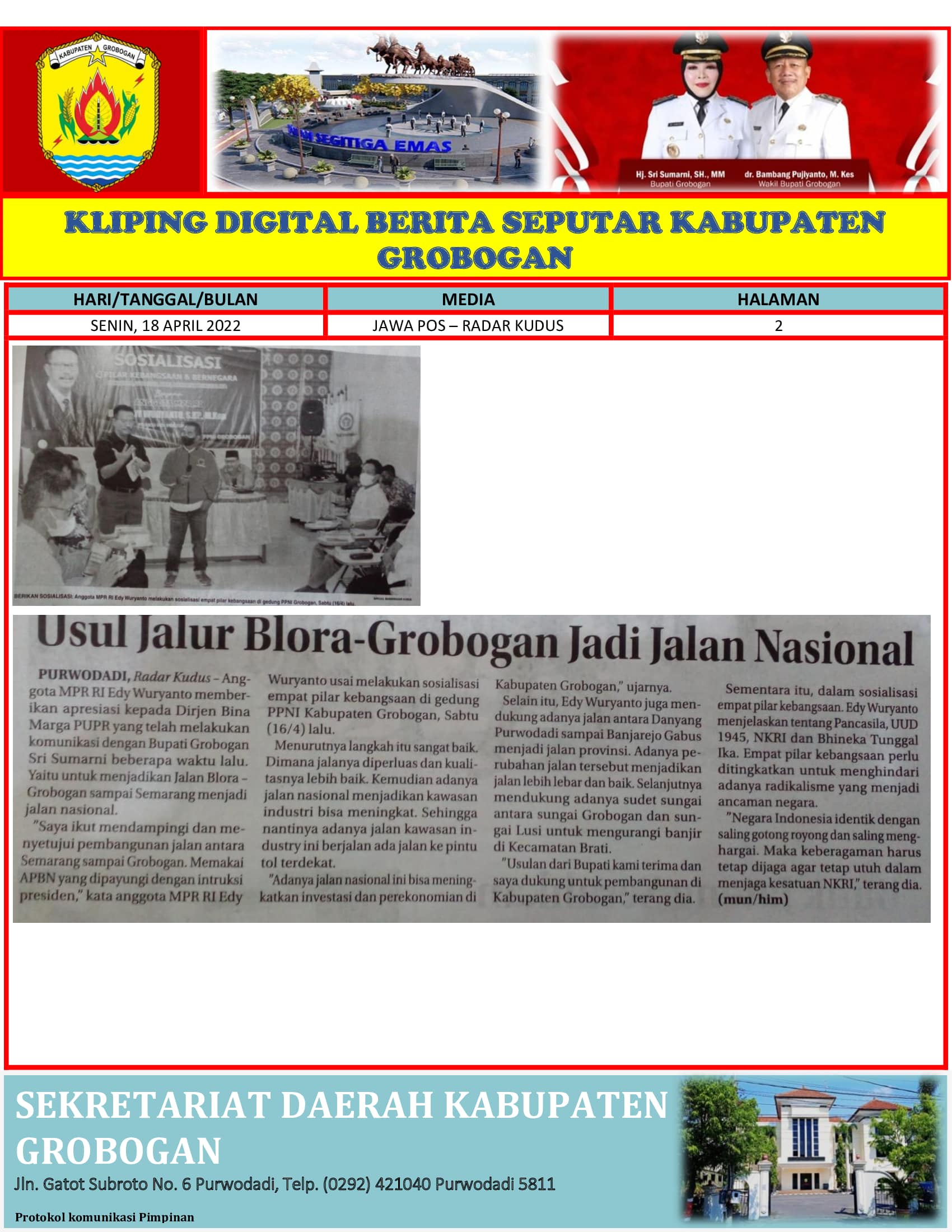 Usul Jalur Blora Grobogan Jadi Jalan Nasional Radar Kudus 18042022 min